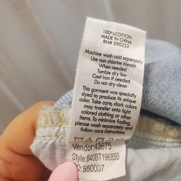 PAC SUN Denim Mini Skirt Paperbag Waist Like NEW Size Lg - Picture 9 of 10